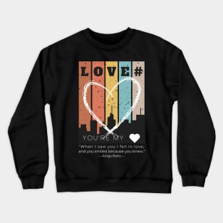 The illustration design for Valentine's Day celebration  - For romantic love, friendship, and admiration. Crewneck Sweatshirt